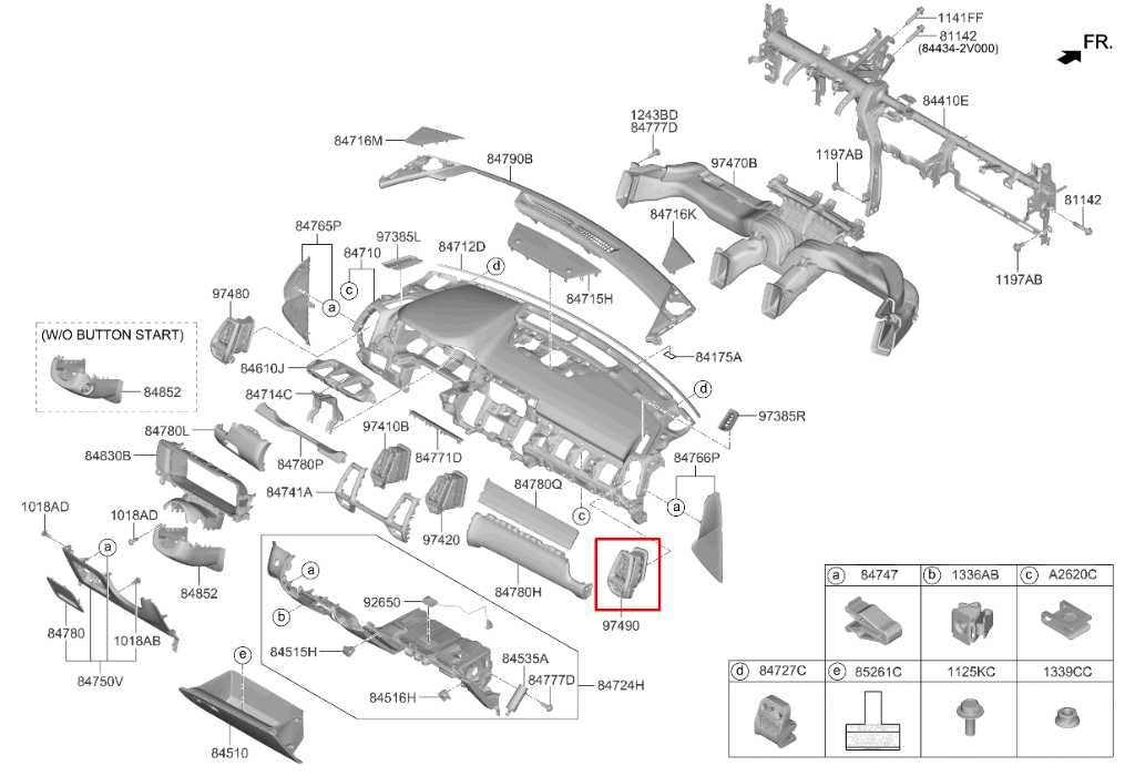 21-23 Kia Sorento X-Line SX Prestige Front Right Side Dash Outer Air Vent Grille - Alshned Auto Parts