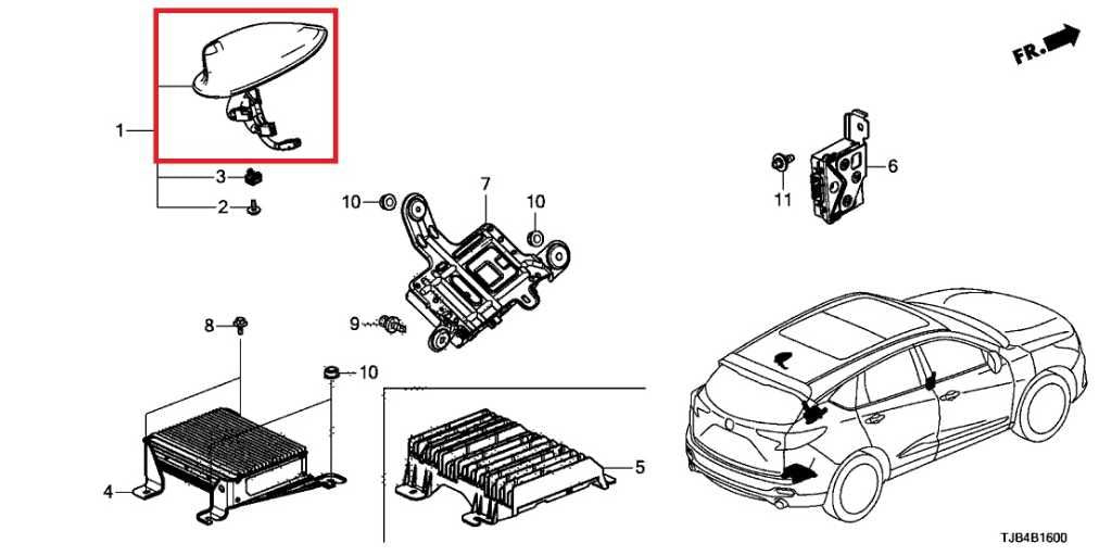 2019-21 Acura RDX SH-AWD Roof Exterior Shark Fin Radio Antenna 39150-TJB-A113-M1 - Alshned Auto Parts