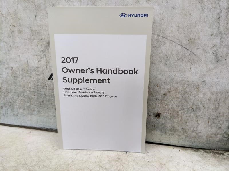 2017 Hyundai Sonata Owners Manual Set with Case HC10-EU74H OEM - Alshned Auto Parts