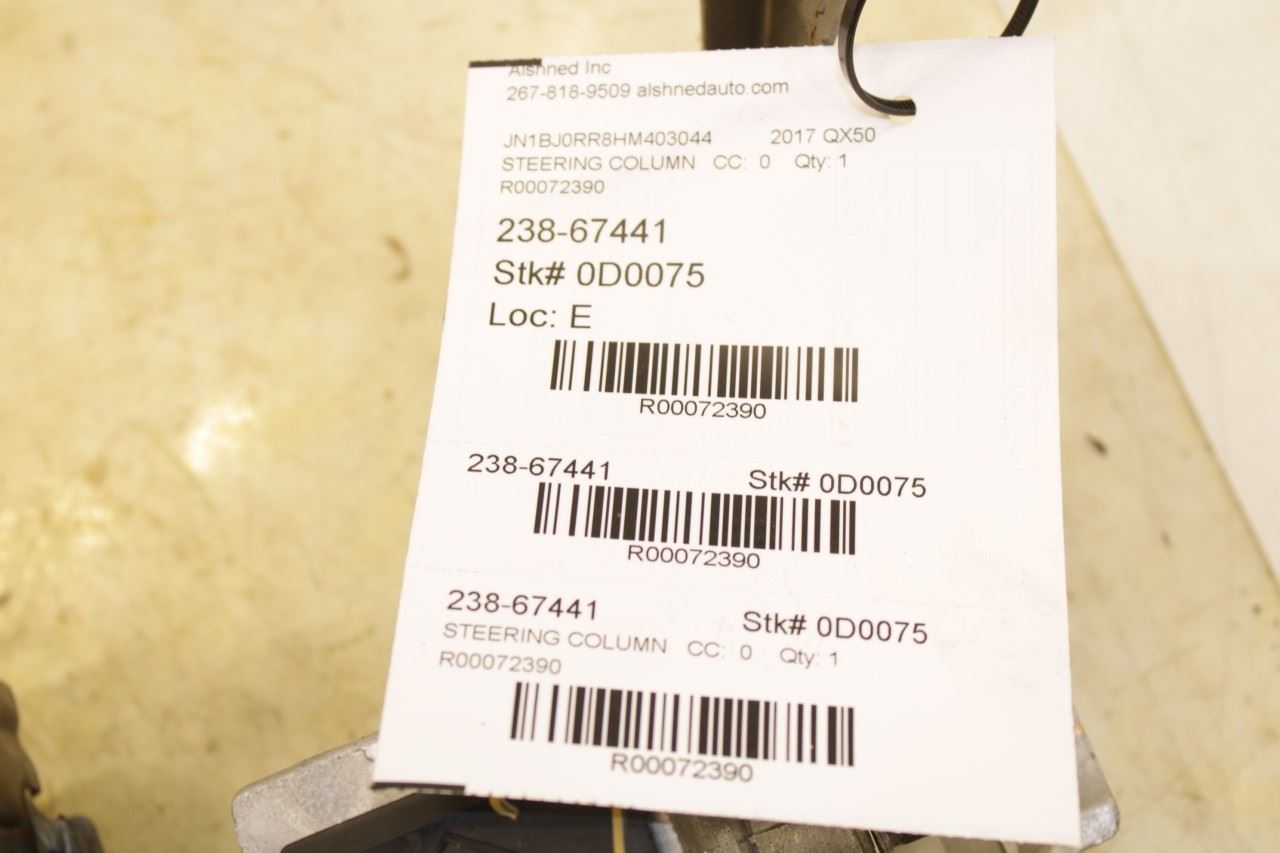 2014-2017 Infiniti QX50 3.7L AWD Steering Column Assembly 48810-3WU1A OEM - Alshned Auto Parts