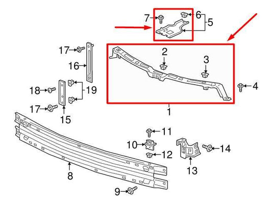 2018-2021 Buick Enclave Front Bumper Upper Mount Support Bracket 84332106 OEM - Alshned Auto Parts