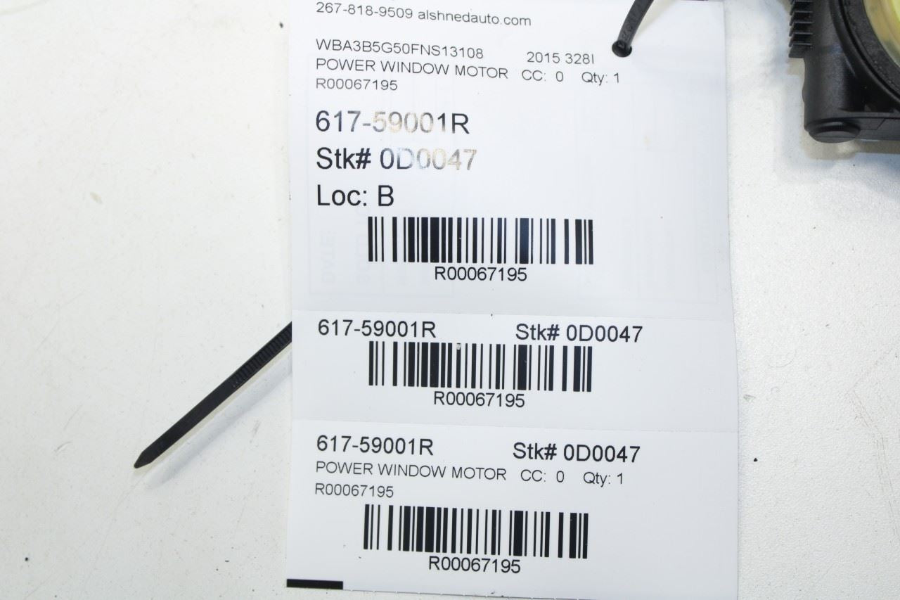 2013-2015 BMW 328I xDrive SULEV Front Right Door Power Window Motor 67627406634 - Alshned Auto Parts