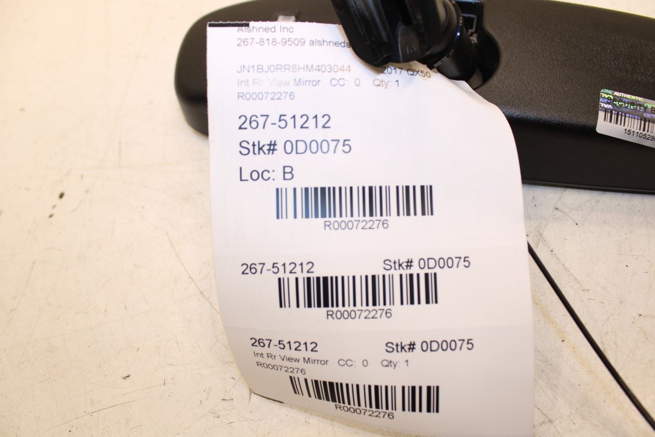 14-2017 Infiniti QX50 Front Inside Rear View Mirror w/ Auto Dimming 96321-3WV0A - Alshned Auto Parts