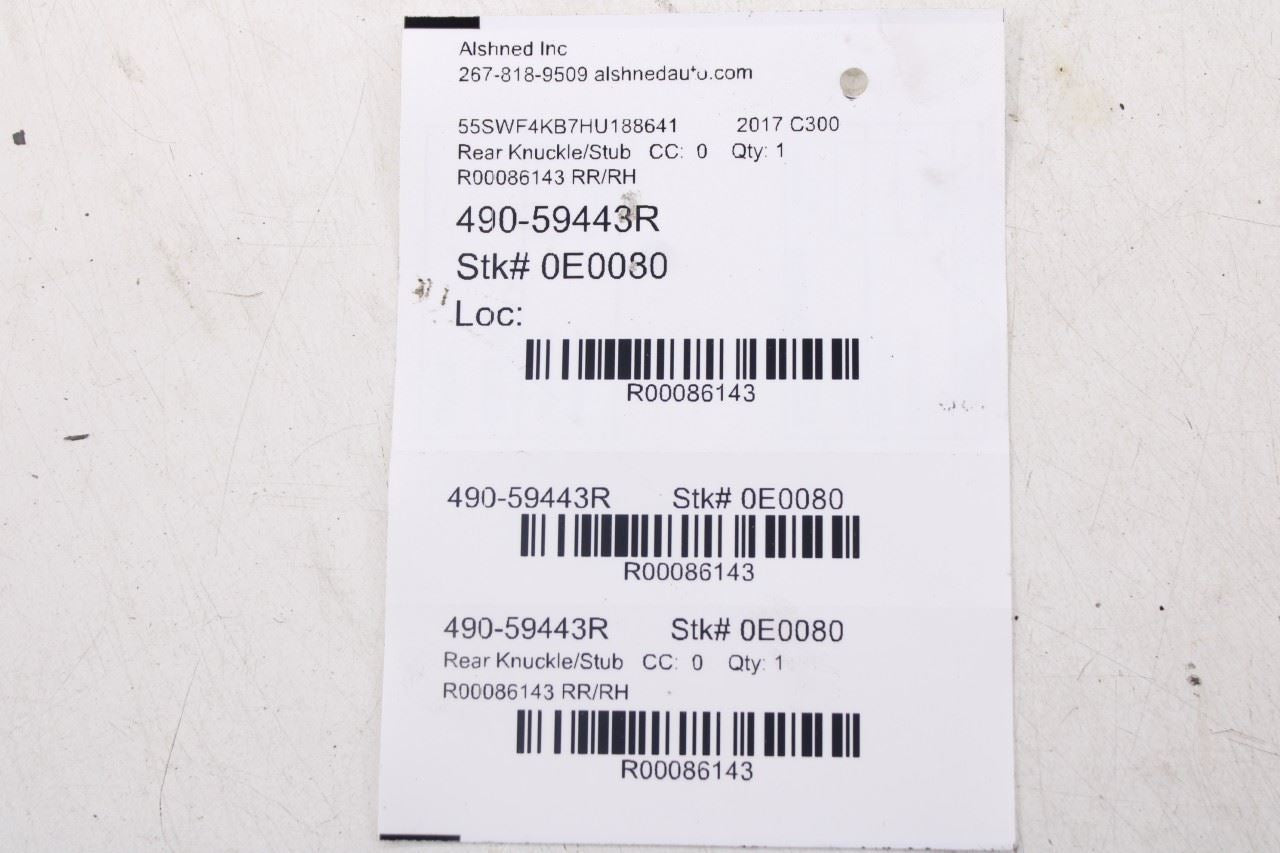 2015-2023 Mercedes-Benz C300 4Matic Rear Right Side Side Spindle Knuckle Hub12