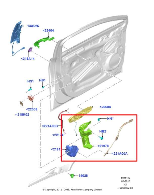 2013-20 Ford Fusion 2.0L 4WD Front Passenger Right Side Door Lock Latch Actuator1