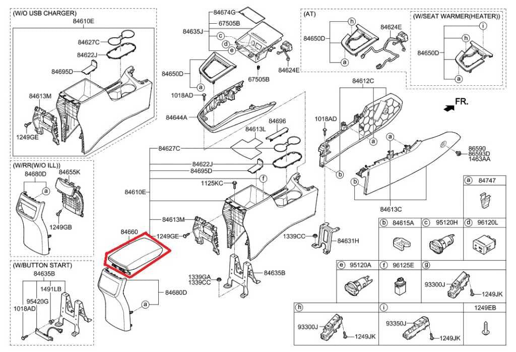 2016-20 Hyundai Elantra Value Center Console Armrest Storage Lid 84660-F2000-PKG - Alshned Auto Parts
