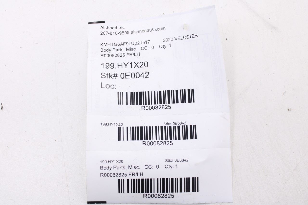 2019-2021 Hyundai Veloster Front Left Door Weatherstrip w/ Belt Weatherstrip Set11