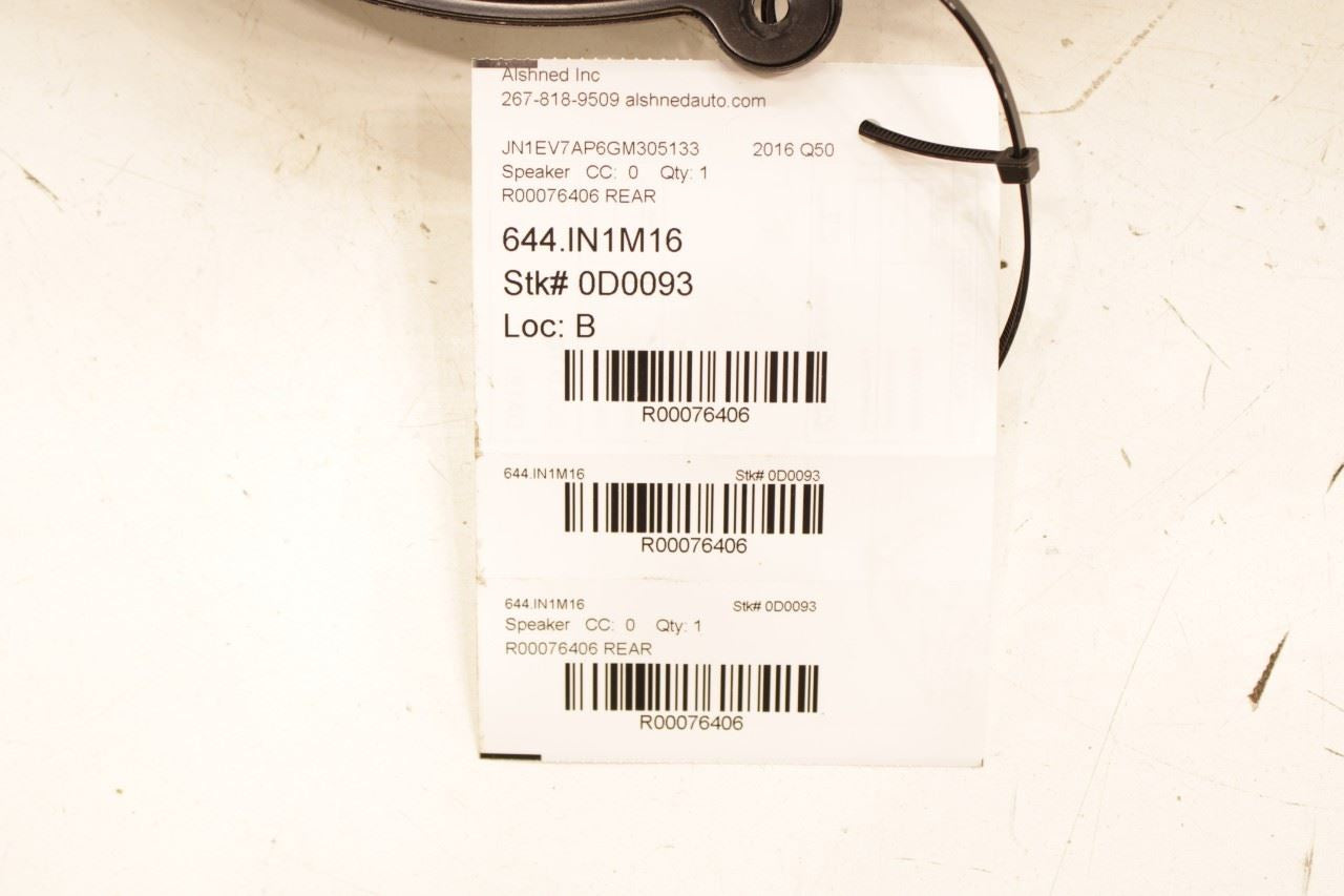 2014-24 Infiniti Q50 Premium Rear Trunk Bose Audio Speaker Subwoofer 28150-6HE2A - Alshned Auto Parts