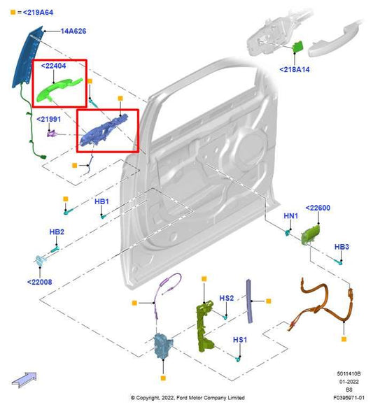 2018-24 Ford Expedition MAX XLT 3.5L Front Driver Left Side Door Exterior Handle - Alshned Auto Parts