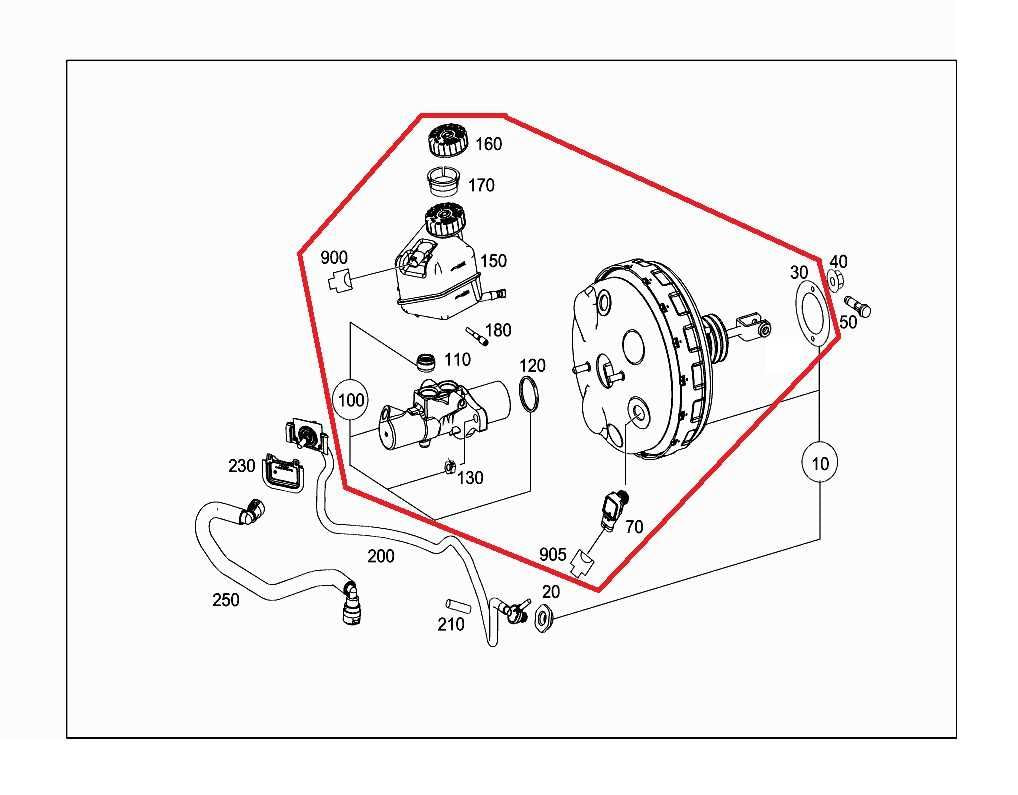 2010-2013 Mercedes-Benz E350 4Matic 3.5L Power Brake Booster and Master Cylinder1