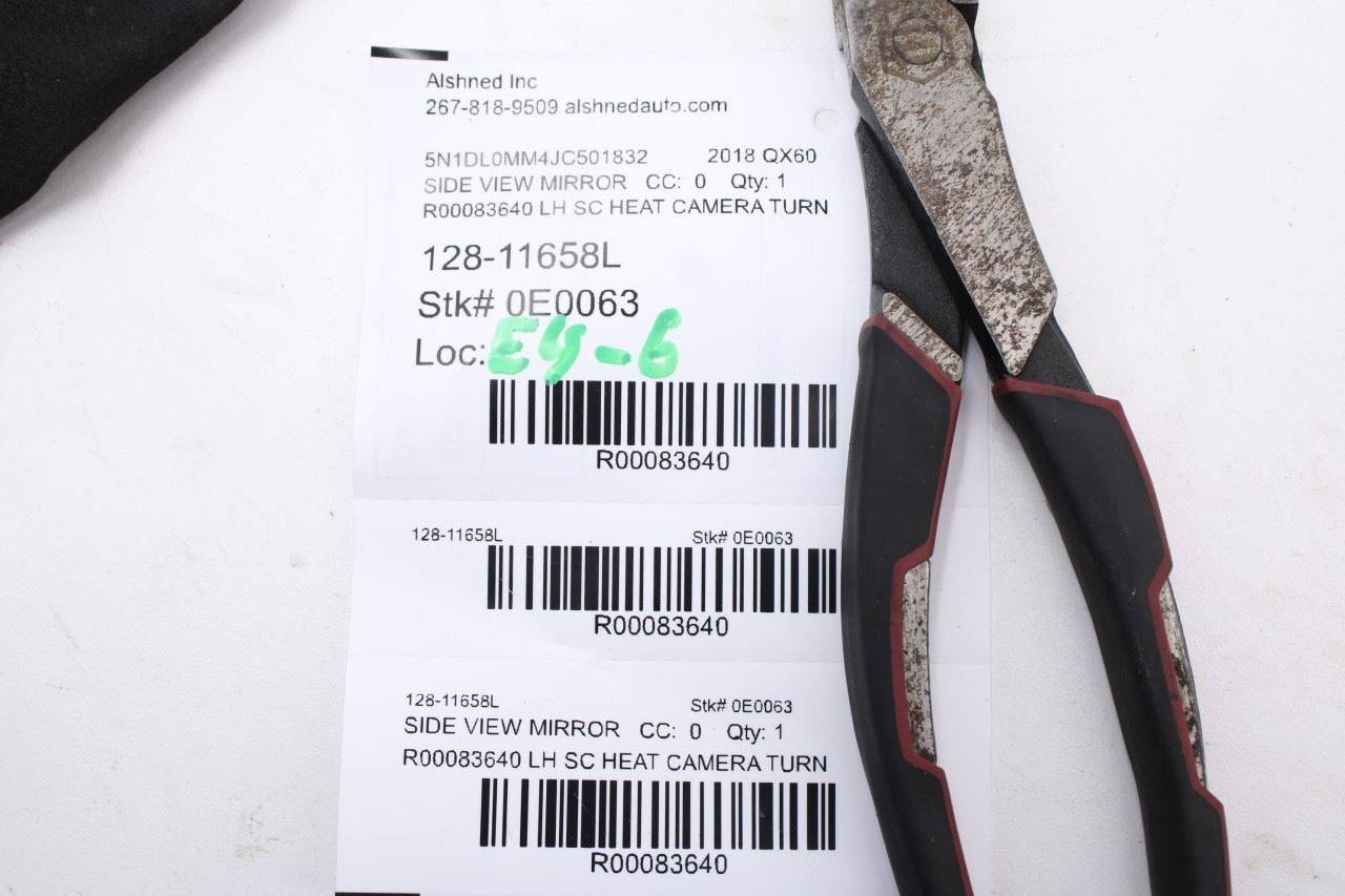 2016-19 Infiniti QX60 3.5L AWD Driver Left Side Rear View Mirror 96302-9NF9C OEM - Alshned Auto Parts