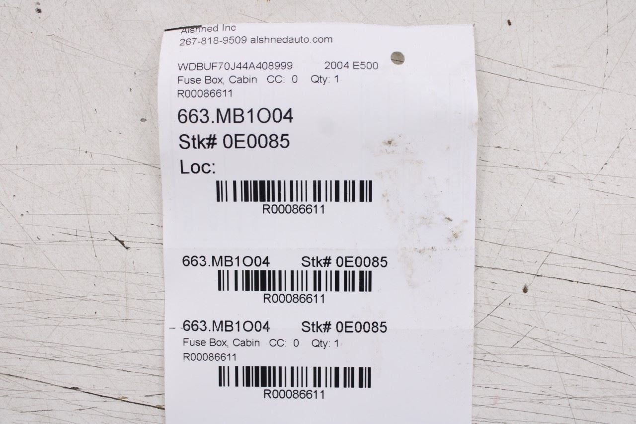 2003-2006 Mercedes-Benz E500 5.0L RWD Front SAM Module Fuse Relay Junction Block - Alshned Auto Parts