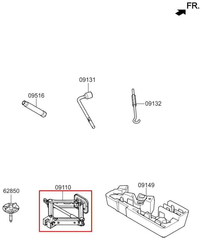 2015-2020 Kia Sorento EX 3.3L AWD Scissor Lifting Jack Assembly 09110-C5000 OEM - Alshned Auto Parts