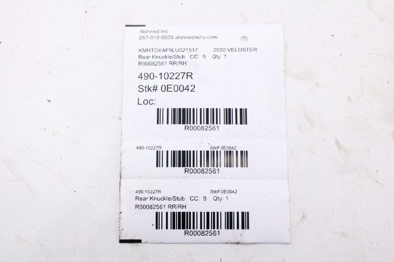 2019-21 Hyundai Veloster 2.0L FWD Rear Suspension Right Side Spindle Knuckle Hub - Alshned Auto Parts