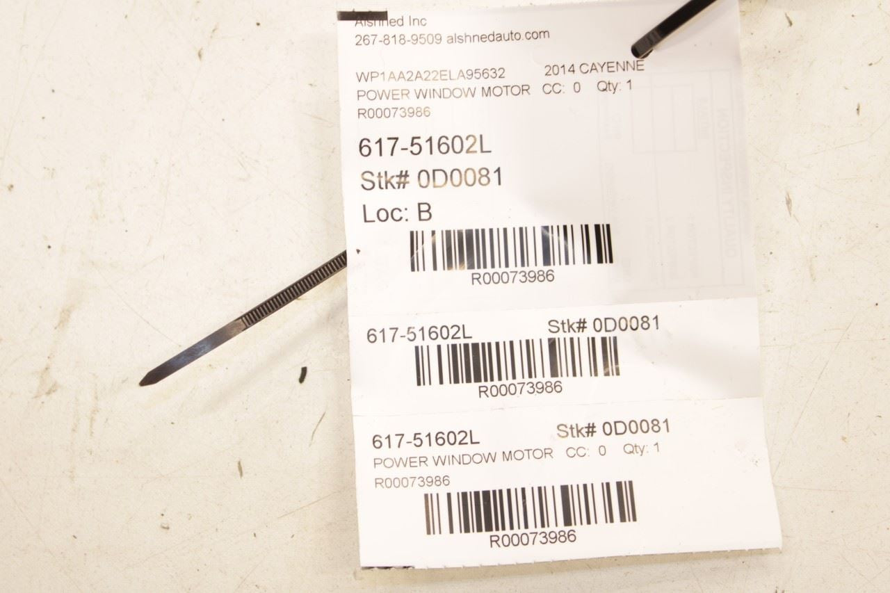 2011-2018 Porsche Cayenne Platinum Front Left Door Power Window Motor 8K0959801B - Alshned Auto Parts
