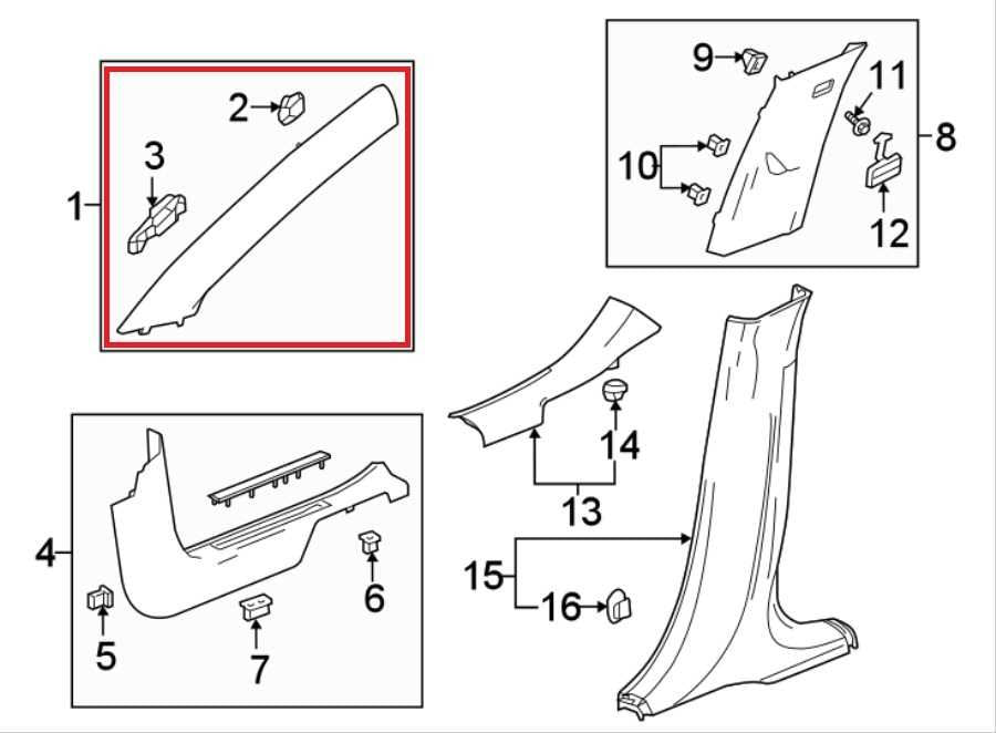 18-24 Chevrolet Equinox LT Front Right and Left A-Pillar Interior Trim 842300811