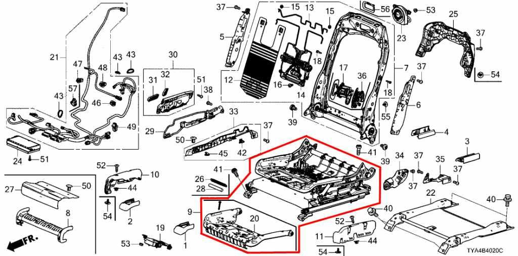 2022-2026 Acura MDX Front Passenger Right Side Seat Lower Track Frame w/ Cushion - Alshned Auto Parts