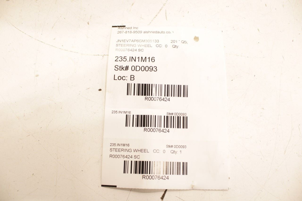 2015-18 Infiniti Q50 Premium 3.0L RWD Steering Wheel Leather w/ Control Buttons - Alshned Auto Parts