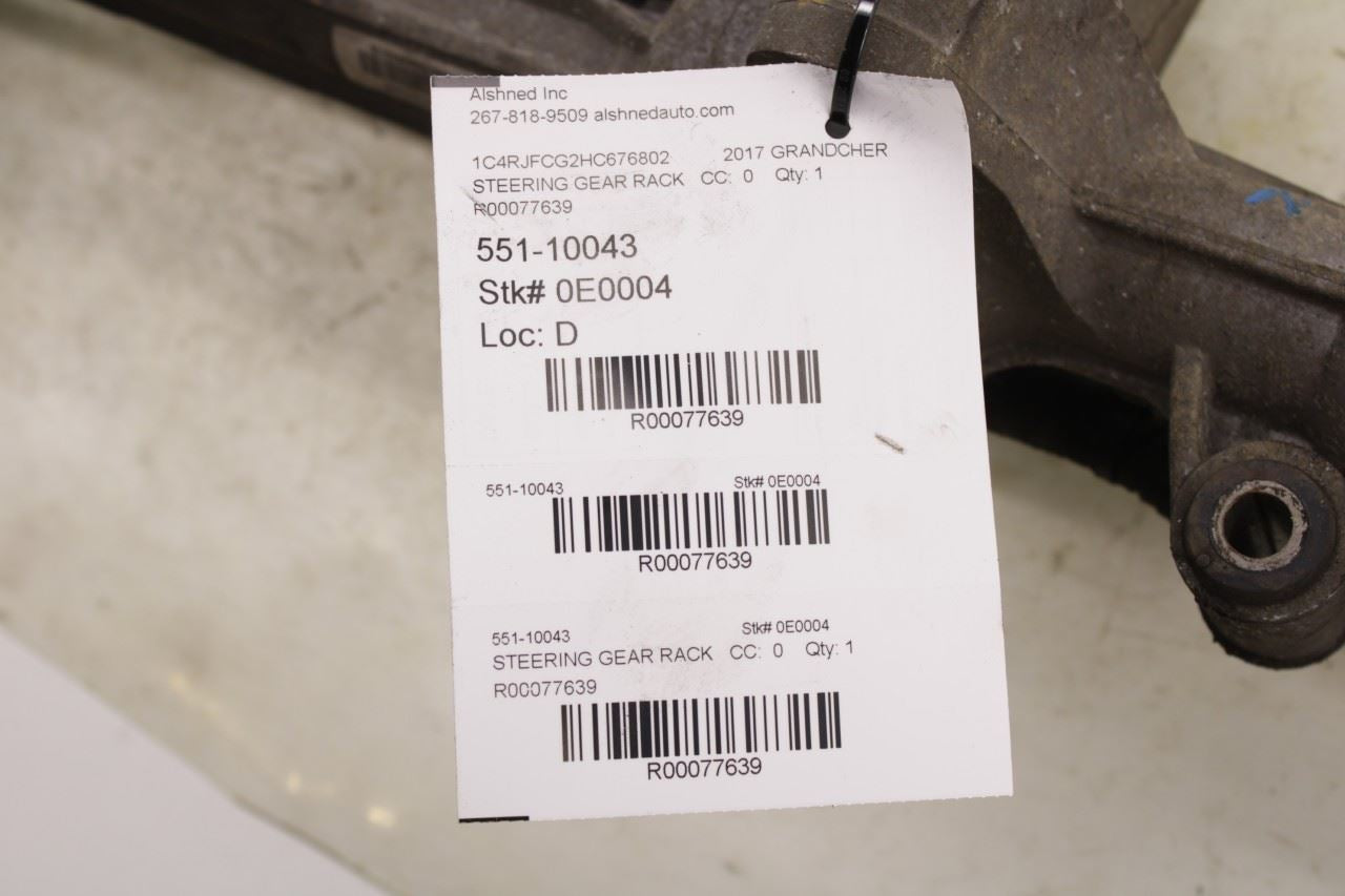 2016-2021 Jeep Grand Cherokee Overland 4x4 Power Steering Gear Rack and Pinion - Alshned Auto Parts
