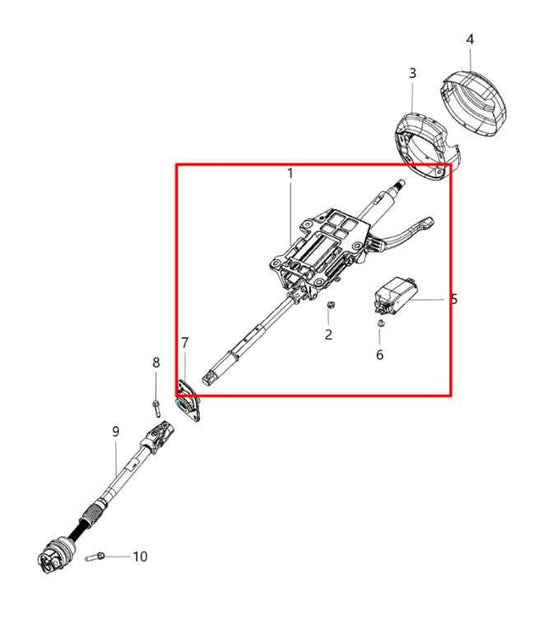 2020-2025 Jeep Gladiator 3.6L Steering Column Assembly 55057447AD OEM - Alshned Auto Parts