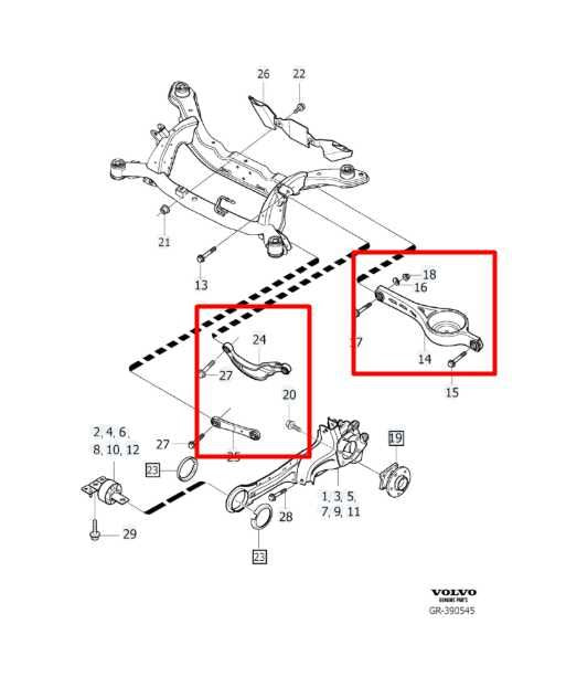 2015-16 Volvo S60 T5 Premier FWD Rear Suspension Right Side Control Arm Set of 3 - Alshned Auto Parts