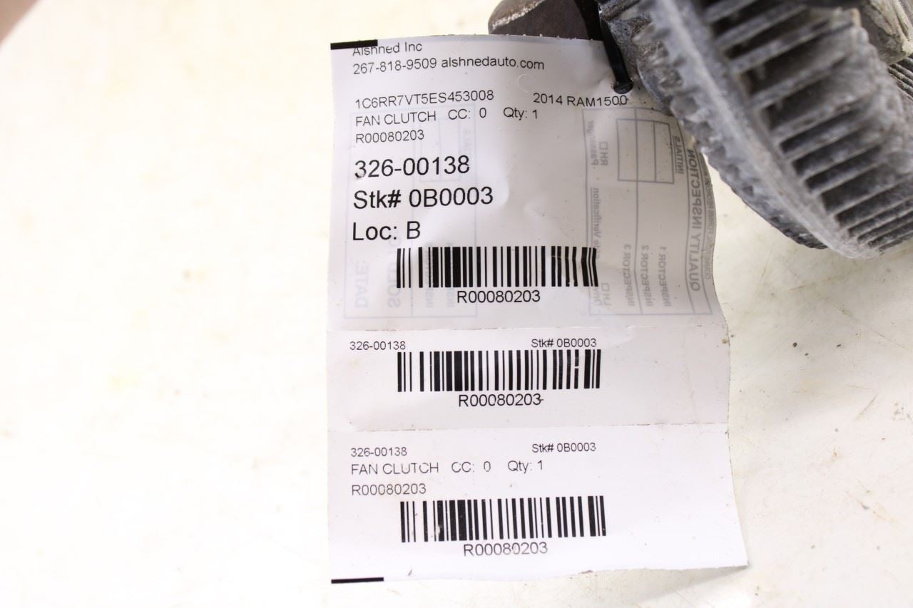 2011-2020 Ram 1500 Laramie 5.7L 4WD Radiator Cooling Fan Clutch 55056840AC OEM - Alshned Auto Parts