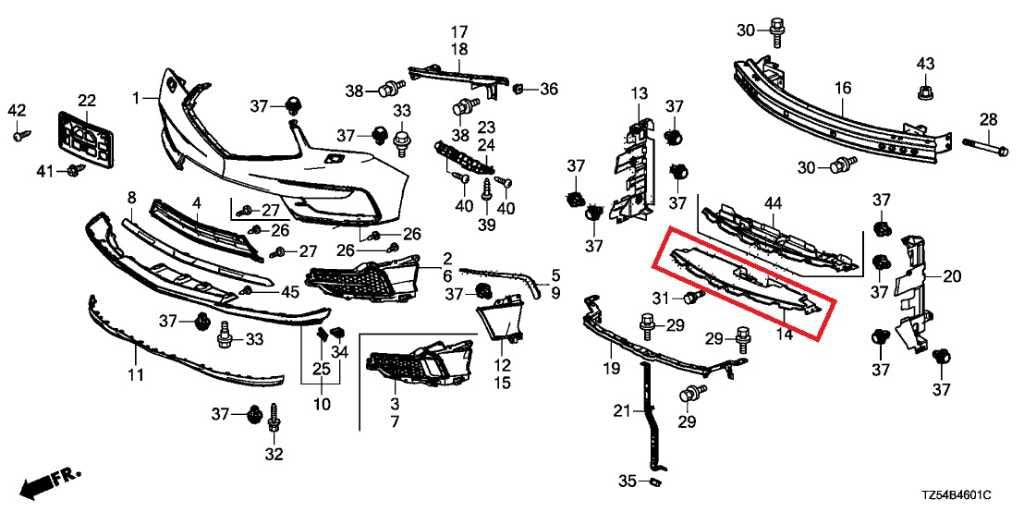 2017-2020 Acura MDX w/Tech Pkg Front Bumper Lower Air Guide Plate 71115-TZ5-A111