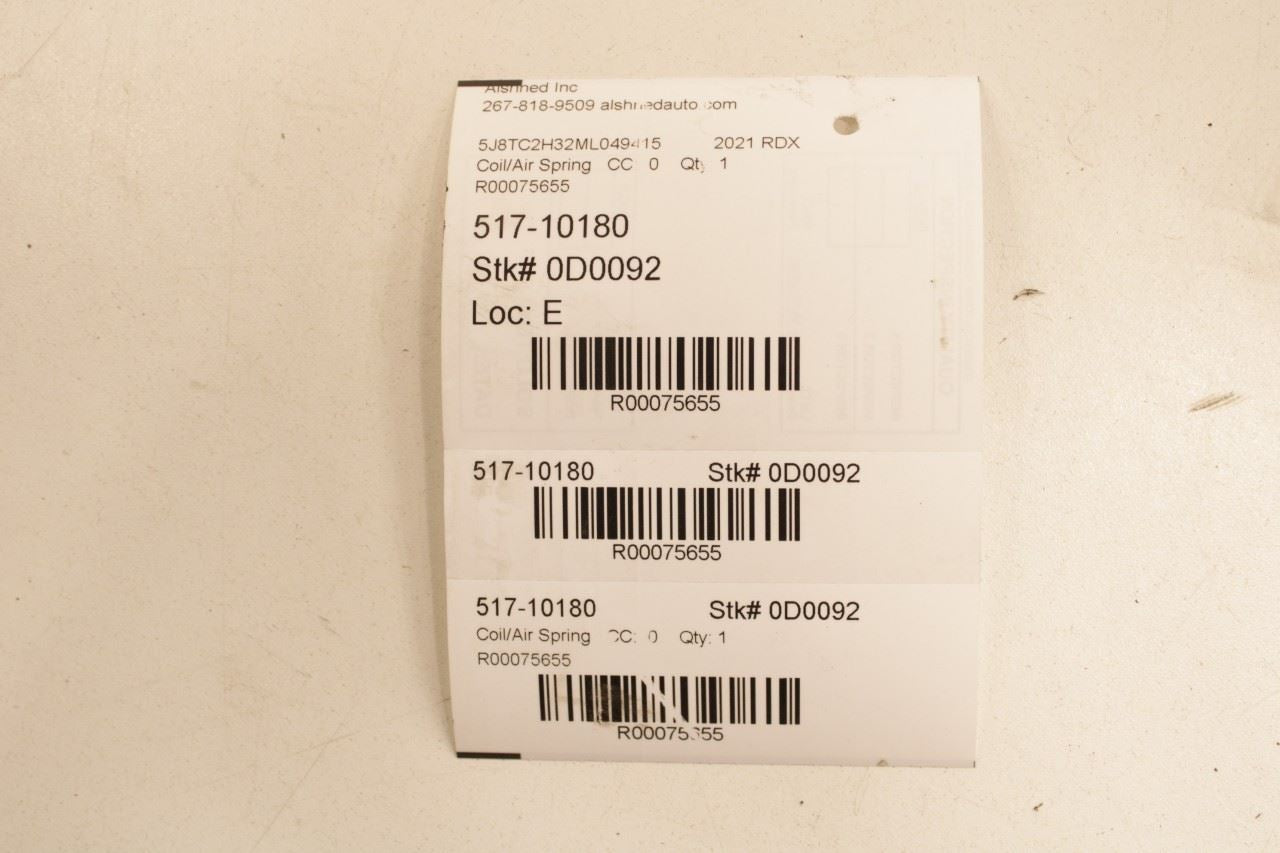 2019-2025 Acura RDX SH-AWD 2L Rear Right and Left Coil Spring Pair 52441-TJB-A03 - Alshned Auto Parts