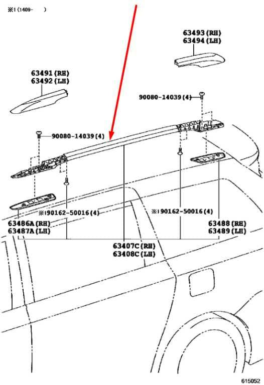 11-20 Toyota Sienna LE Left and Right Roof Luggage Carrier Rack Rail 63407-08030 - Alshned Auto Parts