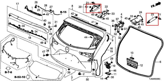 19-25 Acura RDX SH-AWD Rear Right and Left Liftgate Power Lift Strut Set of 2 - Alshned Auto Parts