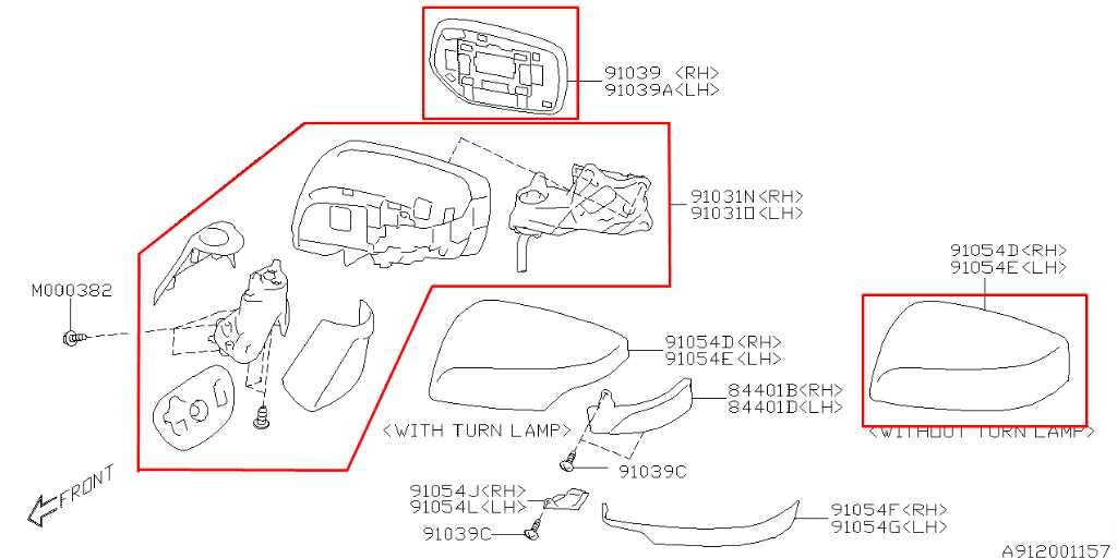 2015-2020 Subaru WRX Passenger Right Side Rear View Mirror 91036VA060 OEM1