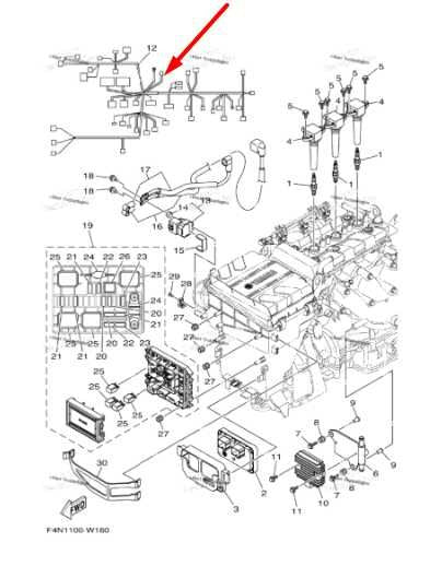 2021-2026 Yamaha VX Deluxe Main Engine Wire Harness 6JS-8259L-00 OEM *ReaD*AS-IS1