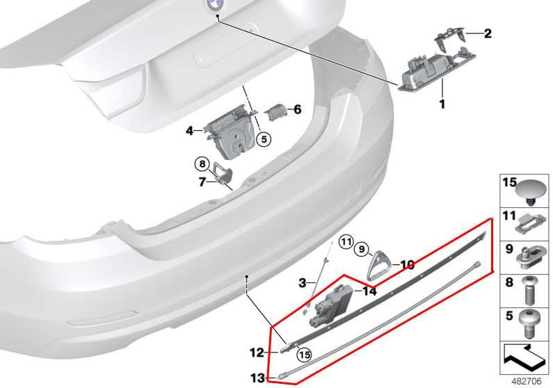 17-20 BMW 430i xDrive Rear Trunk Deck Lid Smart Opener Module and Motion Sensor1