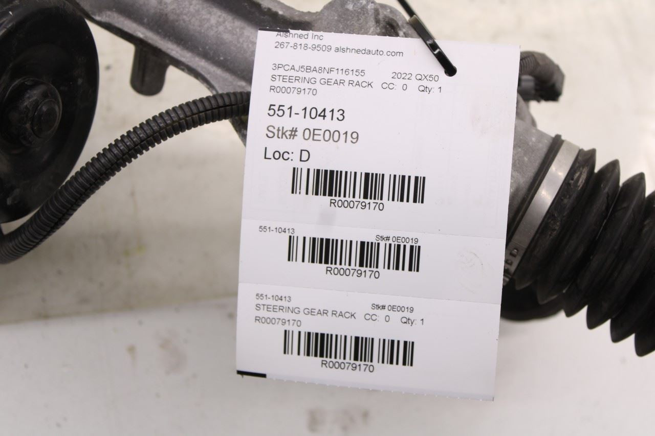 2019-25 Infiniti QX50 LUXE 2L FWD Steering Gear Rack and Pinion 48K 49004-5NA0C - Alshned Auto Parts