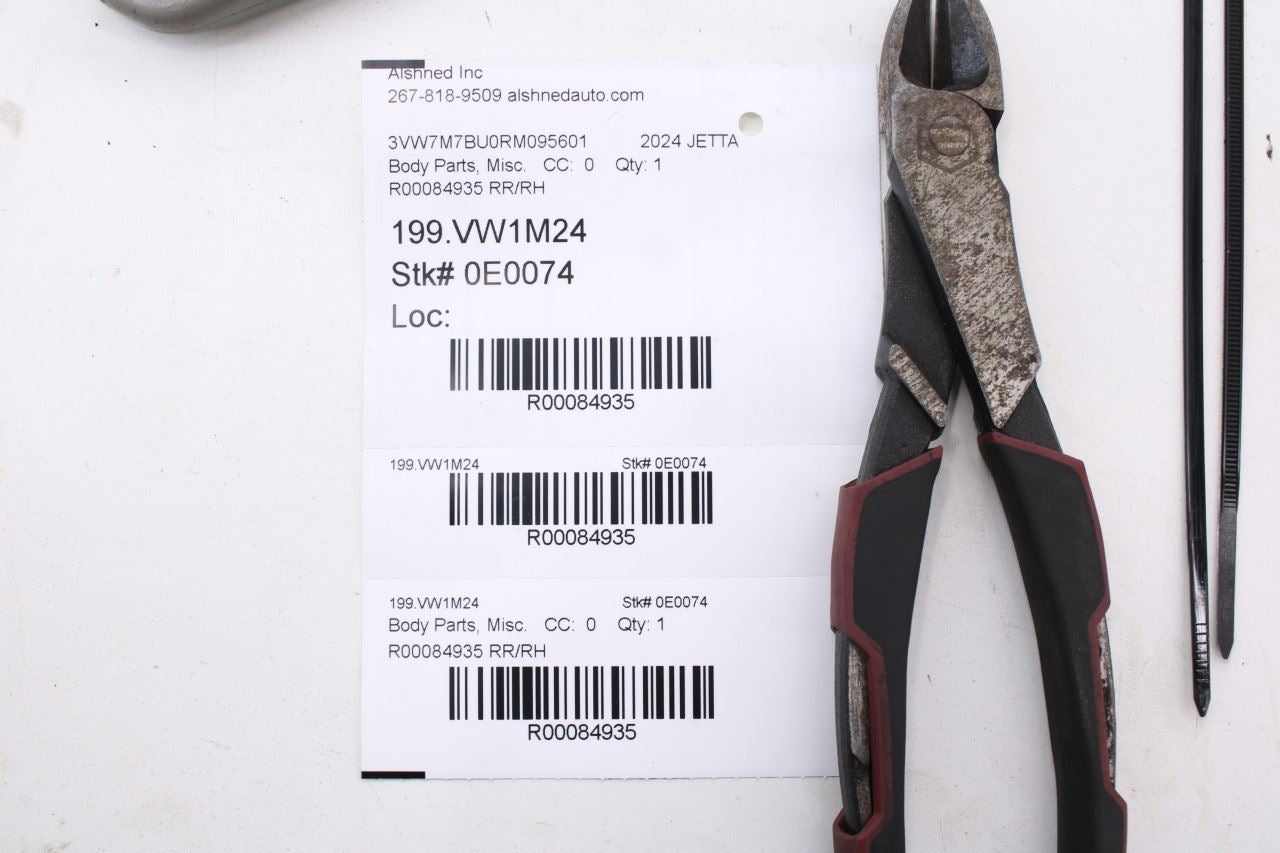 2019-26 Volkswagen Jetta SE Rear Right Door Run Channel w/ Belt Weatherstrip Set - Alshned Auto Parts