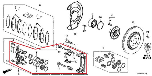 2017-2020 Acura MDX w/Tech Pkg Front Left Side Disc Brake Caliper 45019-TYS-A50 - Alshned Auto Parts