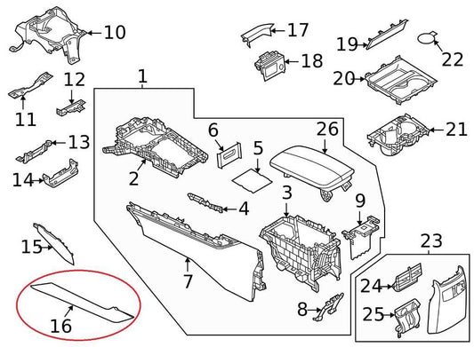 22-2025 Mazda CX-30 2.5 S RH and LH Side Center Console Lower Molding DGH964914 - Alshned Auto Parts