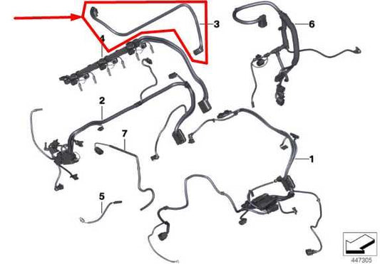 2013-17 BMW X3 xDrive28i 2.0L Engine Valvetronic Servomotor Wire Harness 7619142 - Alshned Auto Parts