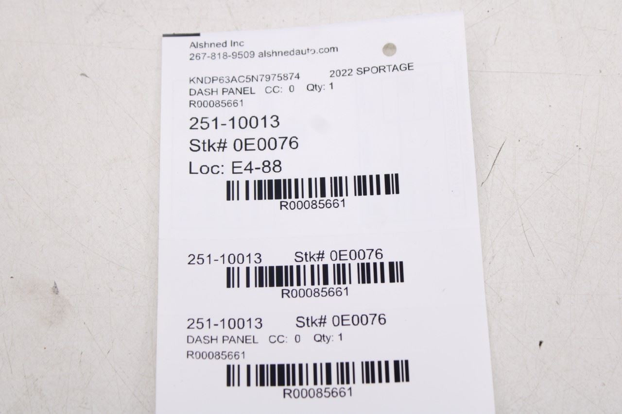 2020-22 Kia Sportage Nightfall Left Dash Panel Lower Trim w/ Switch 93700D9BC0WK16