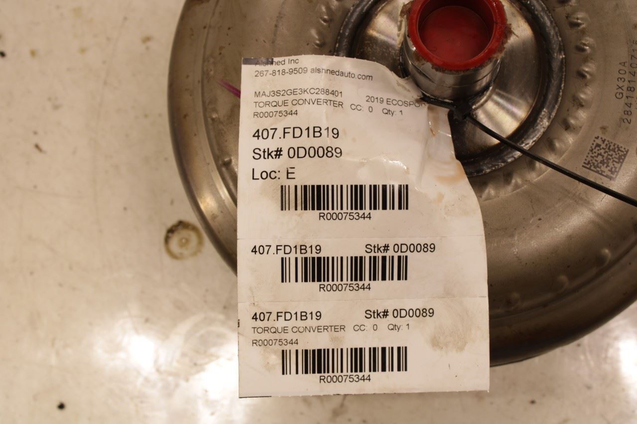 2018-22 Ford EcoSport SE 1L FWD Auto Transmission Torque Converter H6BP-7902-EB - Alshned Auto Parts