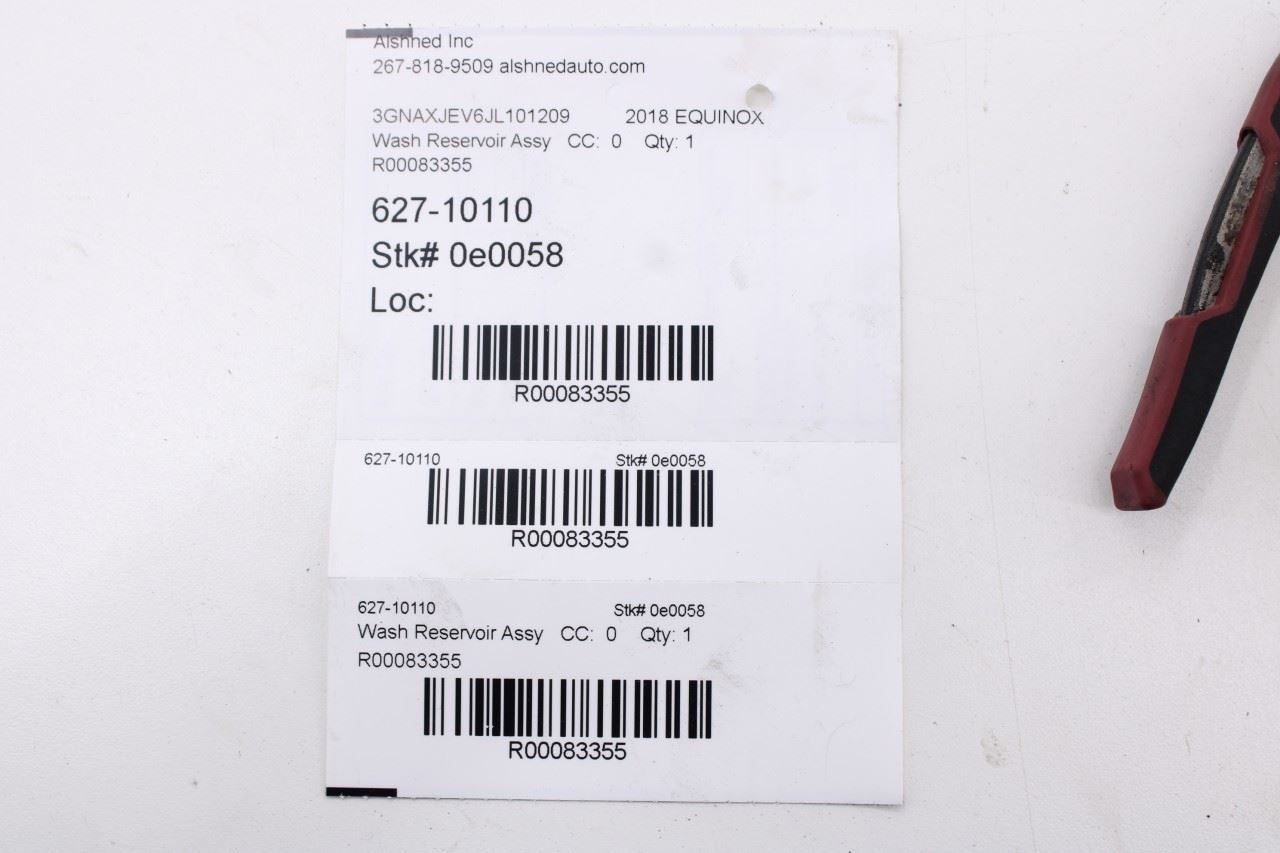 2018-2022 Chevrolet Equinox LT Front Windshield Wiper Washer Reservoir 8476872210