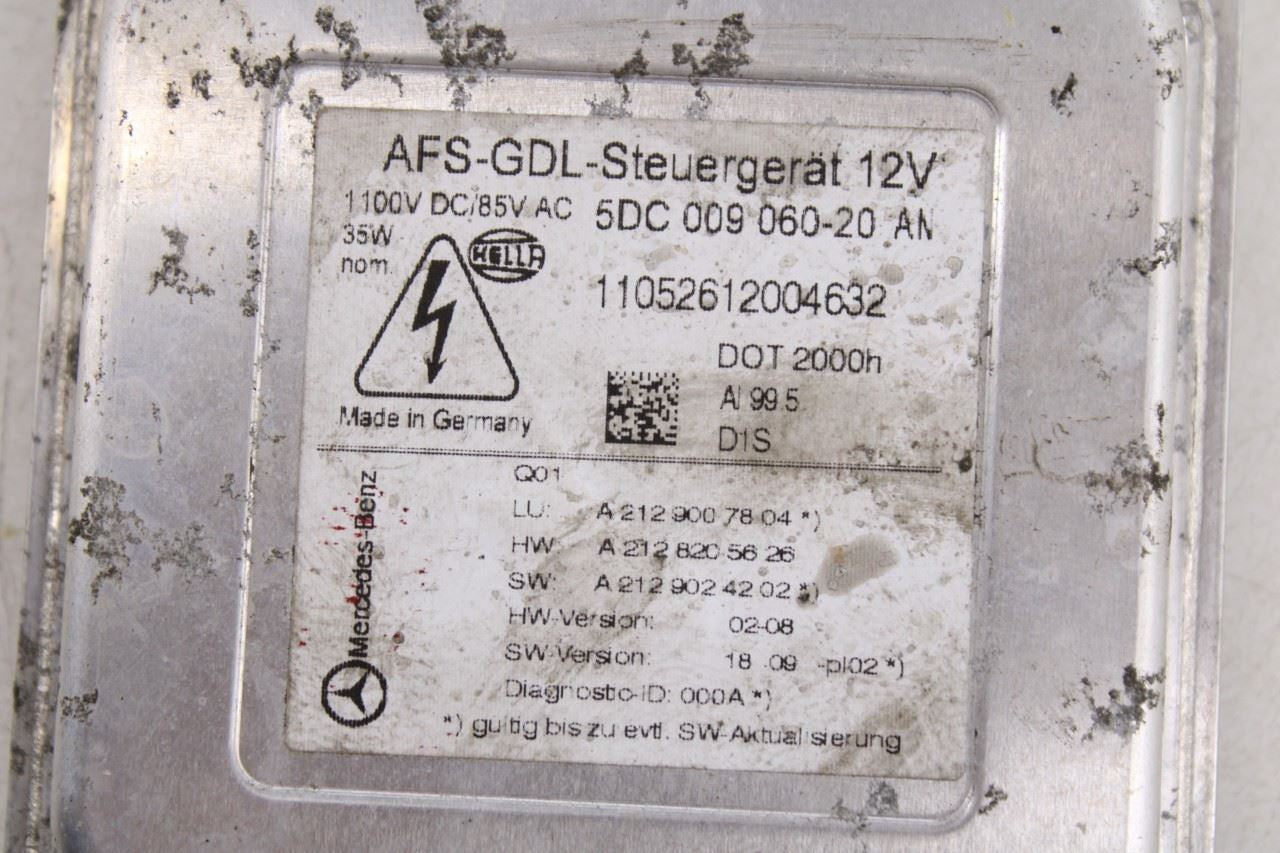 2010-2013 Mercedes-Benz E 350 Luxury 4Matic FR RH Headlight Xenon Ballast Module8
