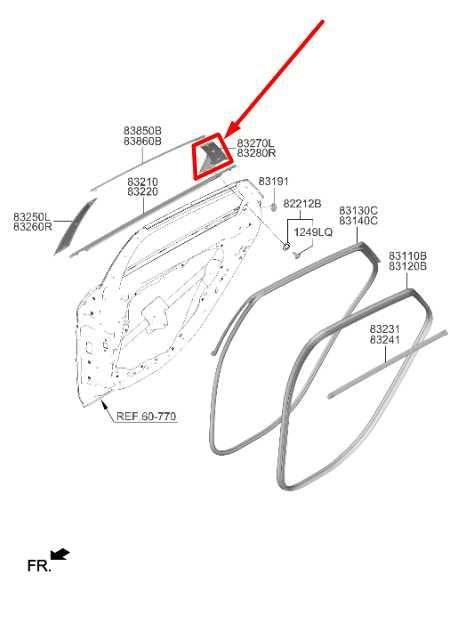 2021-2025 Hyundai Elantra SE Rear RH and LH Door Rearward Frame Garnish Applique1