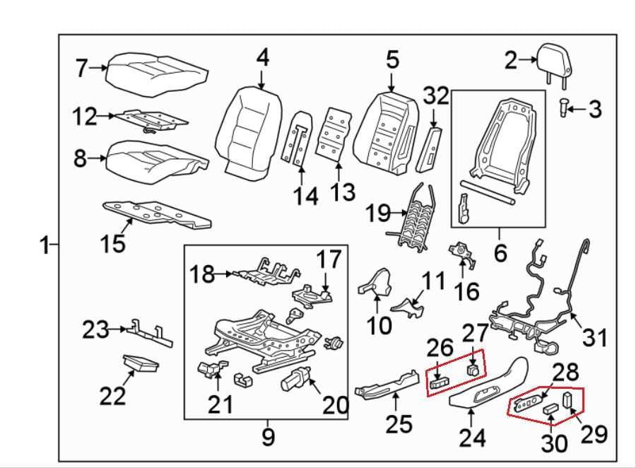 2018-2024 Chevrolet Equinox LT Front Left Power Seat Control Switch 25974714 OEM1