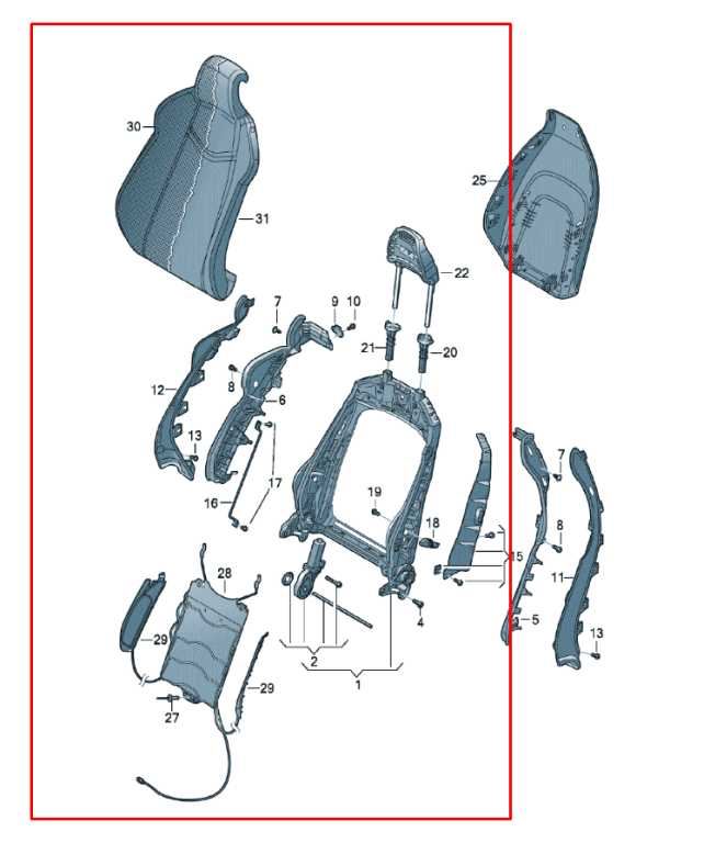 2018-2025 Audi S5 Premium 3.0L AWD Front Right Side Seat Backrest Upper Cushion - Alshned Auto Parts