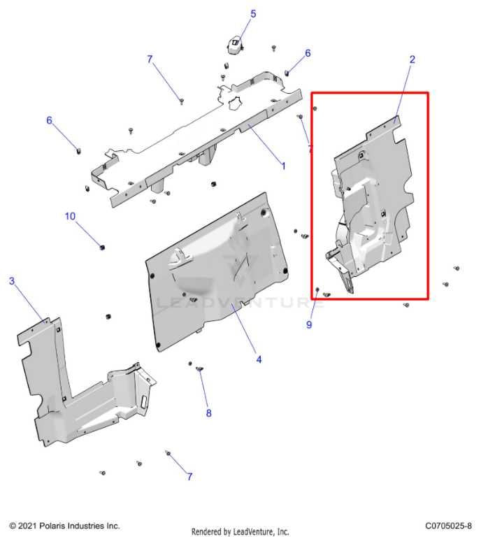 2024-25 Polaris RZR XP 1000 Ultimate Rear Left Side Lower Close Out Panel Cover - Alshned Auto Parts