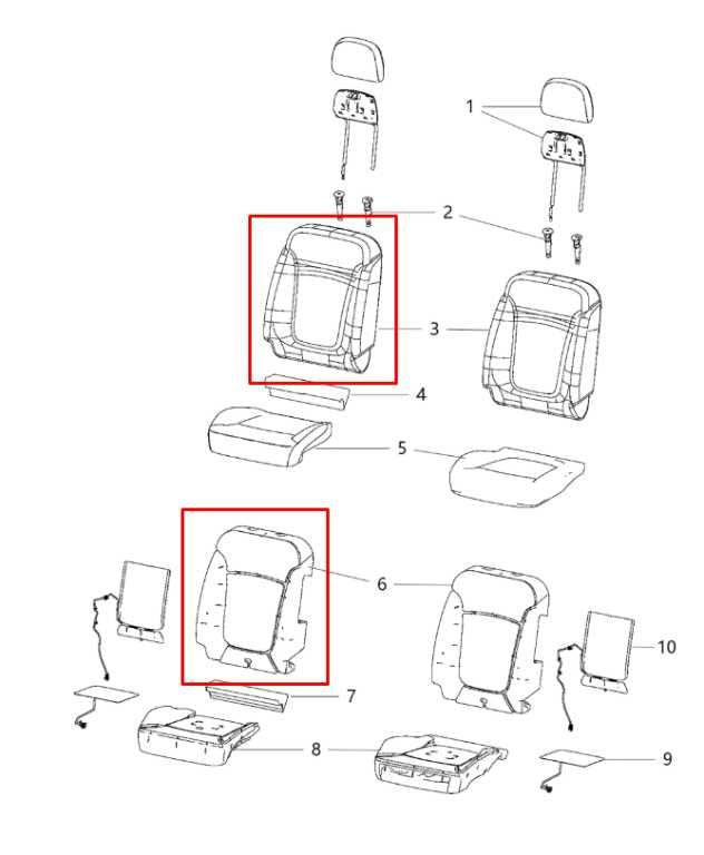 2011-17 Dodge Journey SXT Front Passenger Right Side Seat Backrest Upper Cushion1