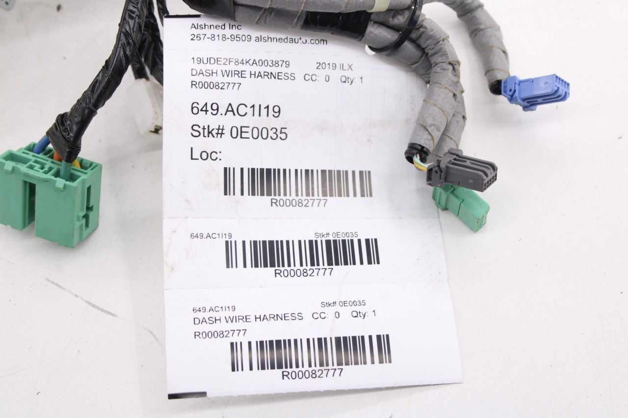 2019-2022 Acura ILX Technology A-Spec Dash Instrument Panel Wire Wiring Harness19