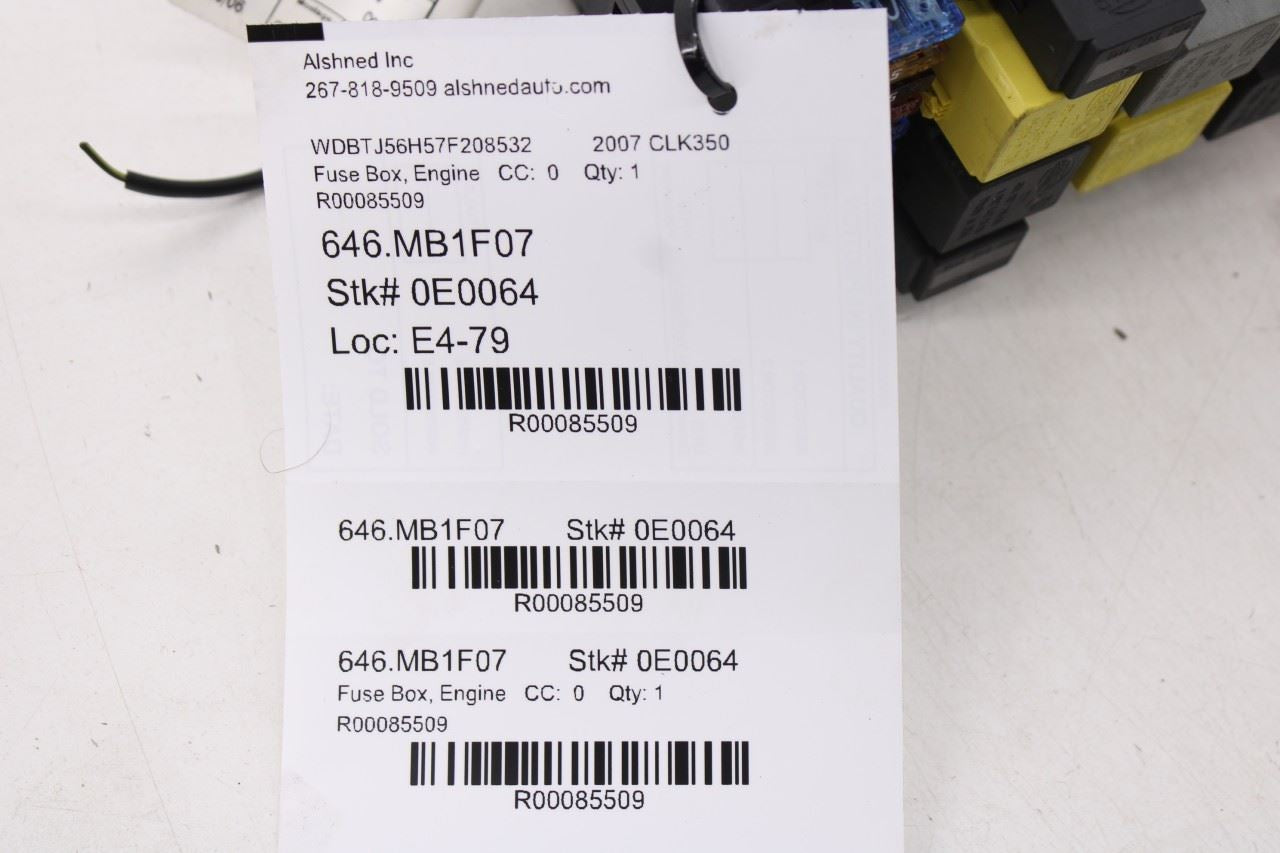 06-09 Mercedes-Benz CLK 350 3.5L RWD Front SAM Module Fuse Relay Junction Block13