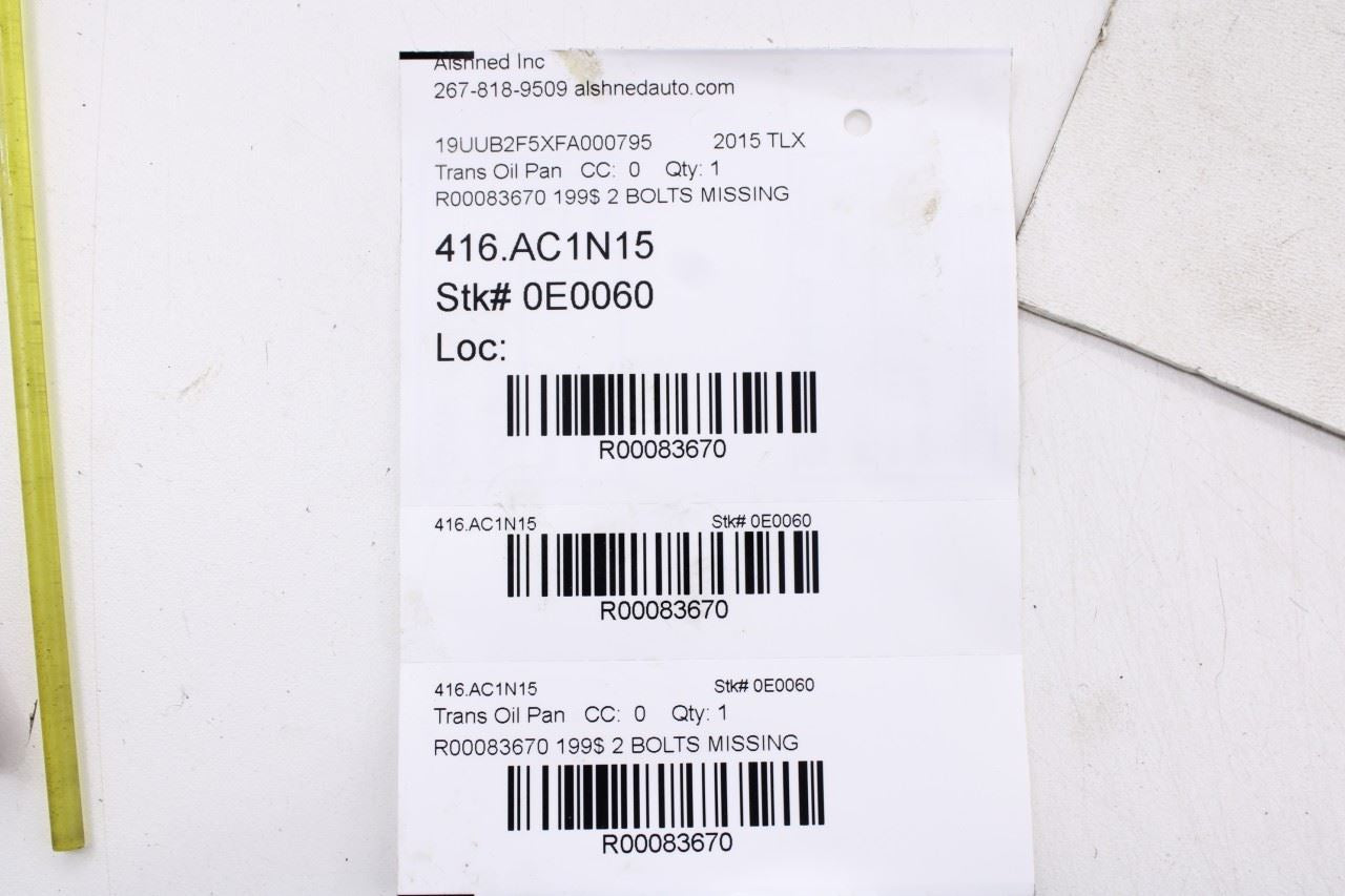 15-20 Acura TLX Tech 3.5L Automatic Transmission Oil Pan 062215J4000 OEM *ReaD*11